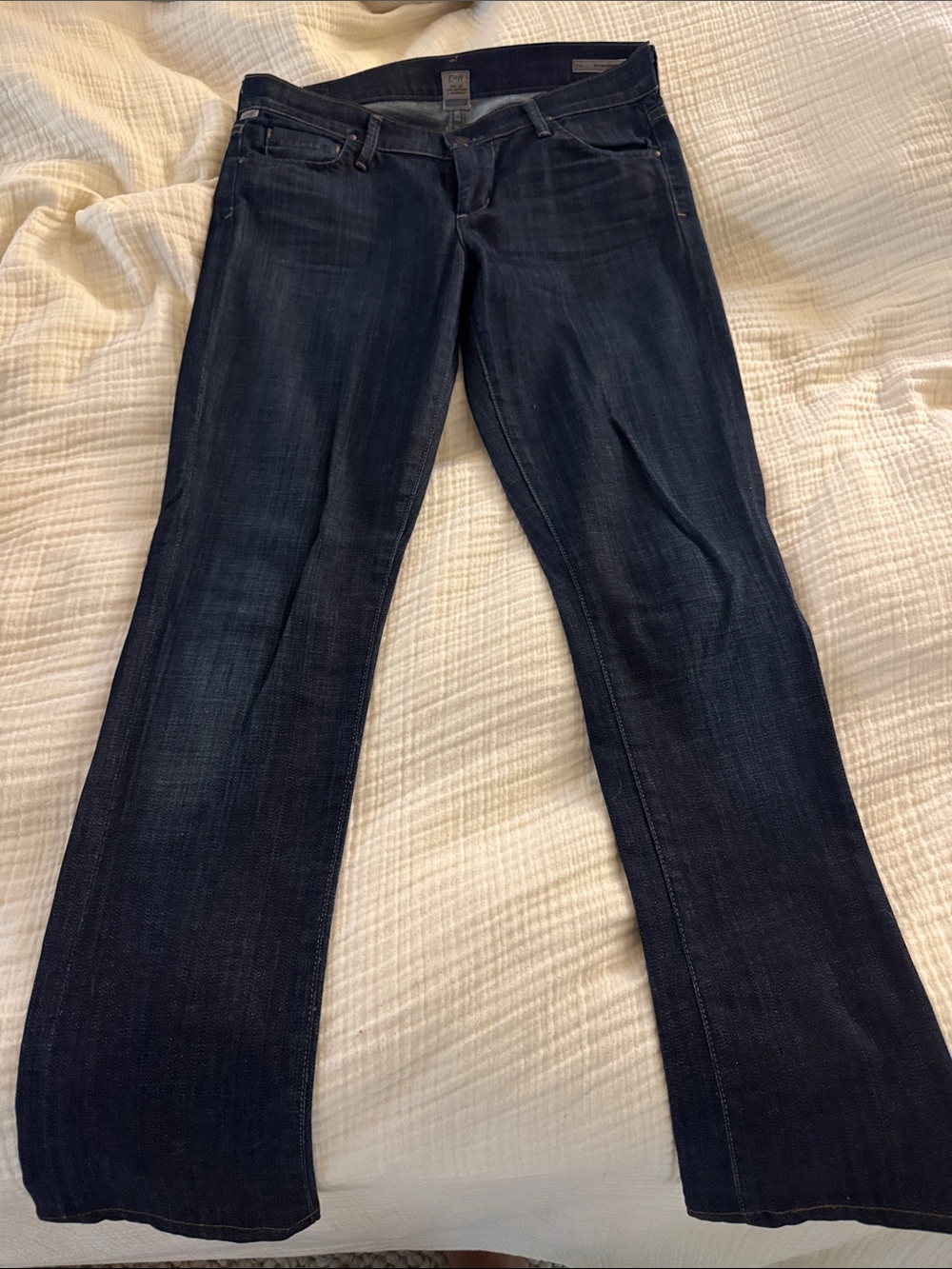 Citizens Of Humanity Ava Dark Indigo Low Rise Straight-Leg Jeans